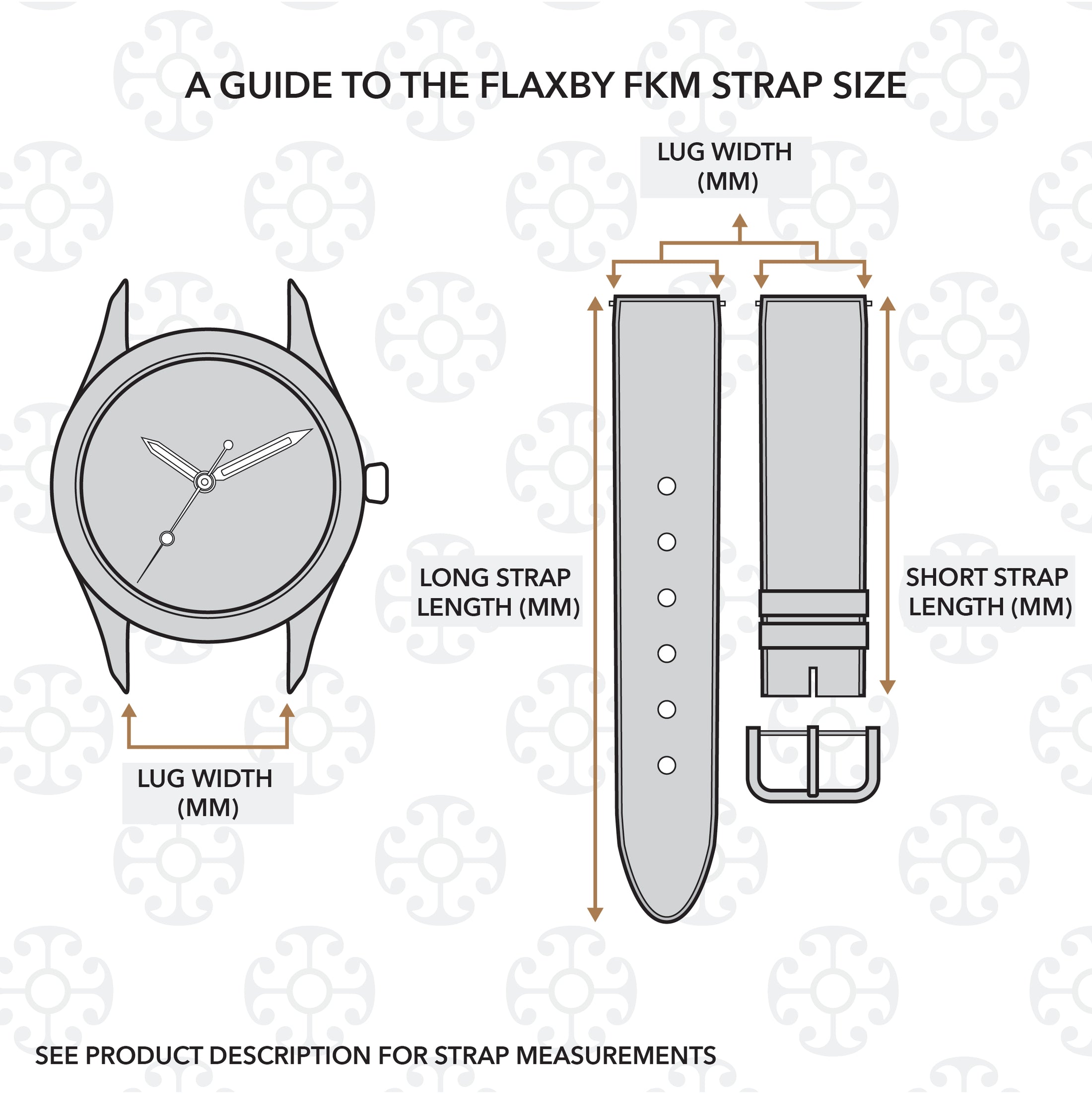 The Flaxby FKM Rubber Watch Strap - Blue