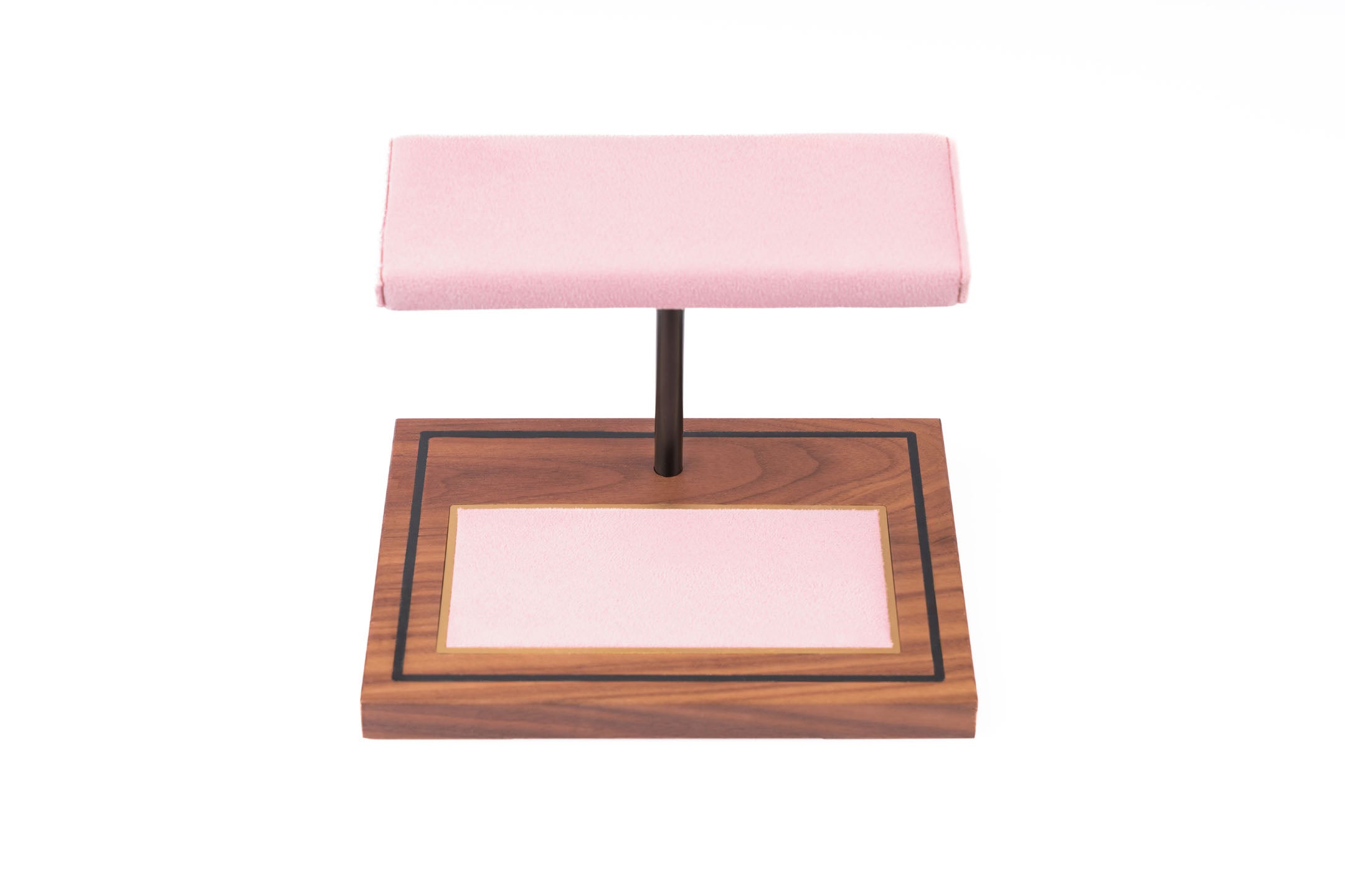 The Foxton Watch Stand - Rose Pink & American Black Walnut