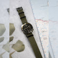 Load image into Gallery viewer, The Ryedale Ribbed Nylon Watch Strap - Army Green
