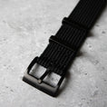 Load image into Gallery viewer, The Ryedale Ribbed Nylon Watch Strap - Black
