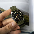 Load image into Gallery viewer, The Ryedale Ribbed Nylon Watch Strap - Army Green
