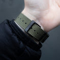 Load image into Gallery viewer, The Ryedale Ribbed Nylon Watch Strap - Army Green
