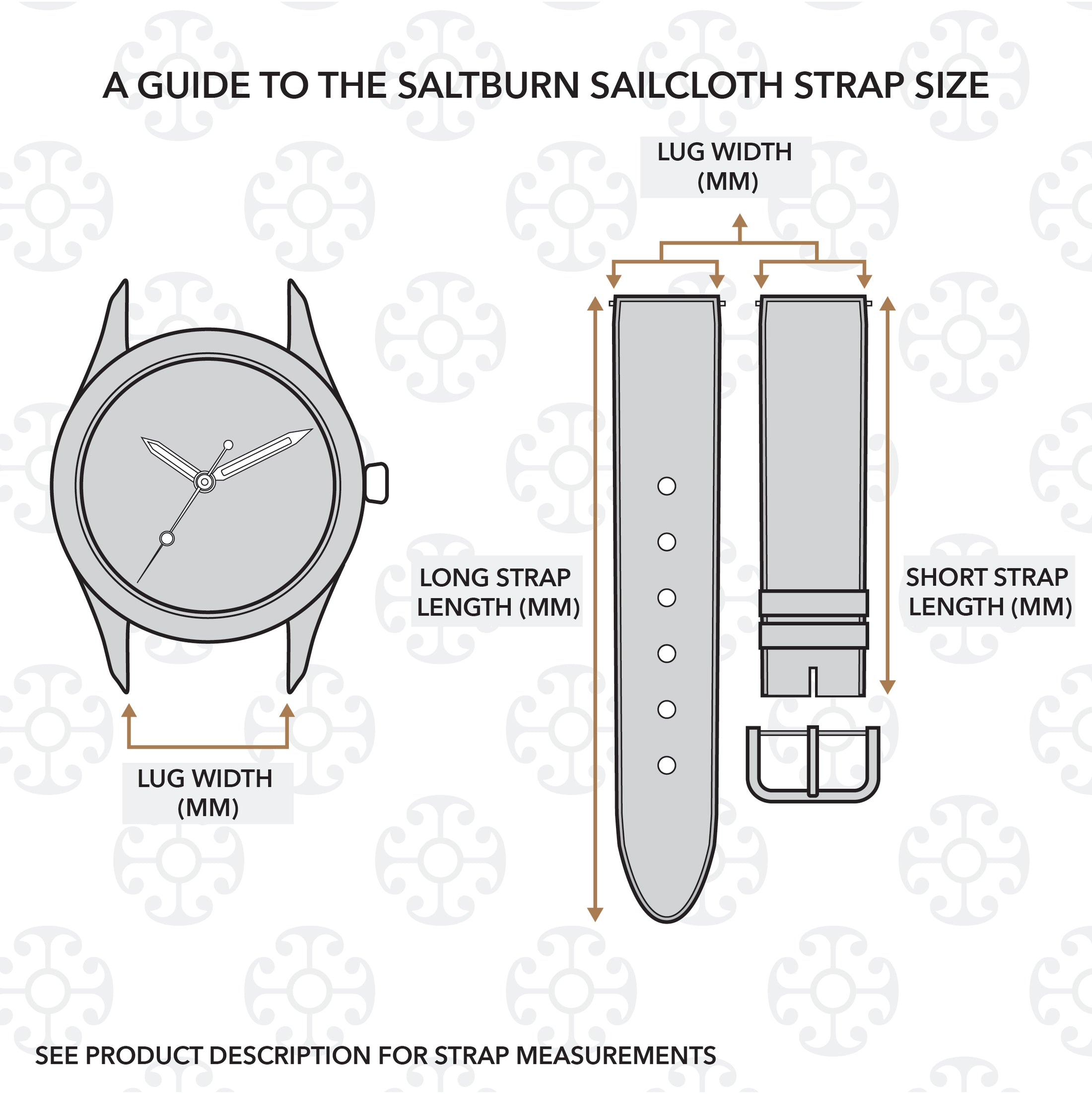 The Saltburn Sailcloth Watch Strap - Khaki / Black