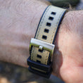 Load image into Gallery viewer, The Saltburn Sailcloth Watch Strap - Khaki / Black
