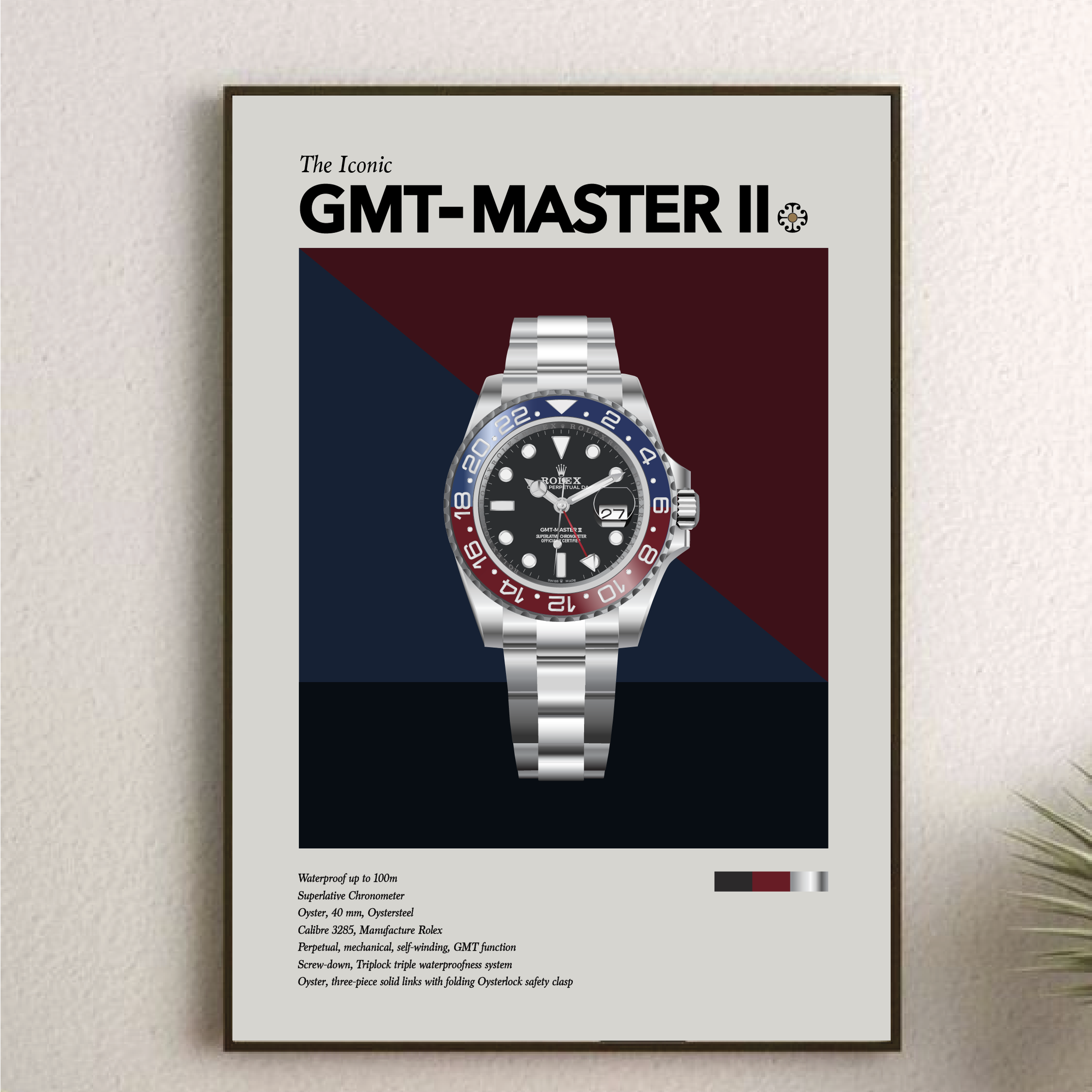 The Iconic Watch Print Series Rolex GMT Master II Pepsi Realm Designs Limited